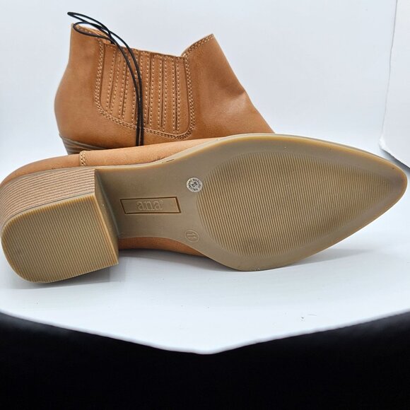 NWT A.N.A Cognac Ankle Booties With Memory Foam Womens Size 11M - Picture 6 of 9